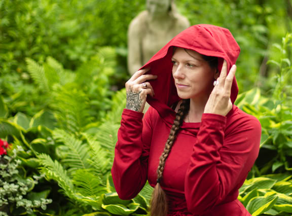 Angela getting ready for photo shoot